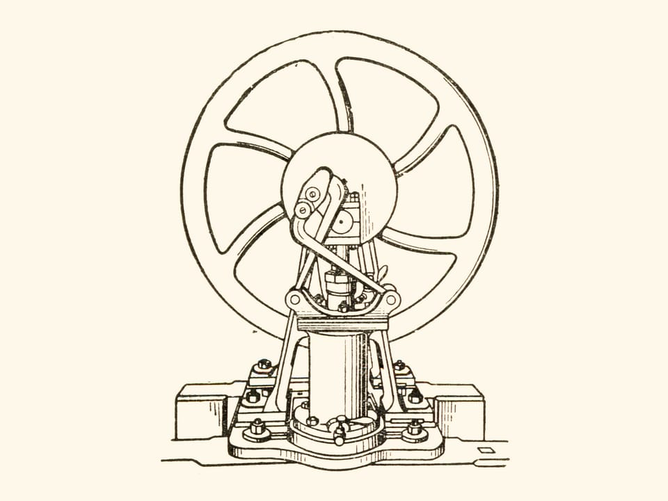 Mécanismes de Tchebyshev — Machine à vapeur — Modèle de Tchebychev (reproduction)